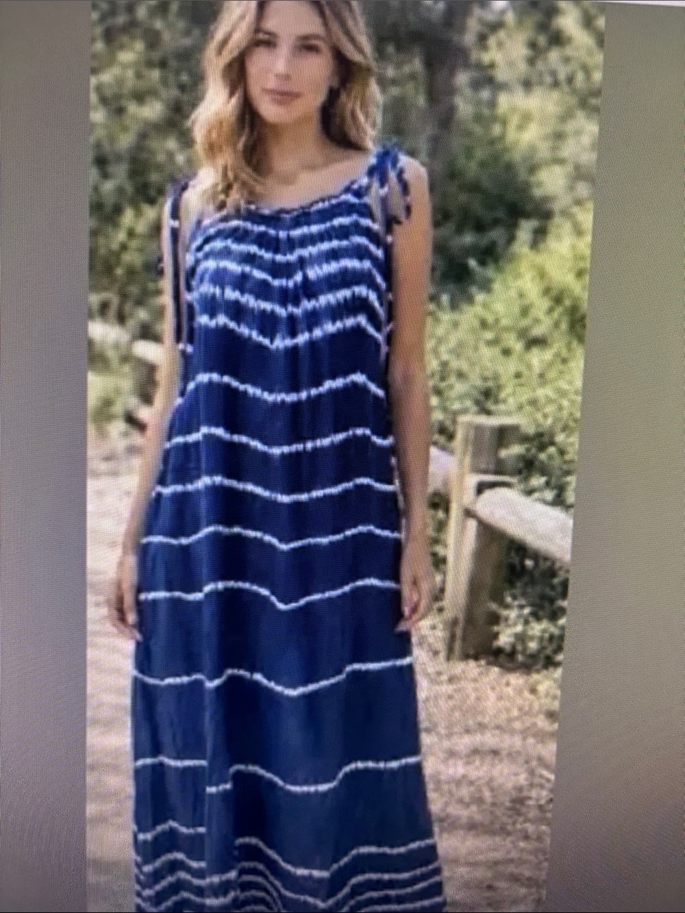 NWT Anthropologie Ex Voto Iris Maxi Sundress. Blue Tie Dye. XS/S